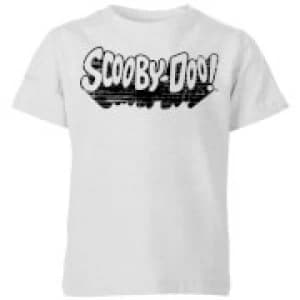 Scooby Doo Retro Mono Logo Kids T-Shirt - Grey - 11-12 Years