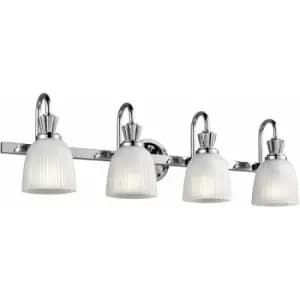 Loops - 4 Bulb Wall Light Sconce Polished Chrome LED G9 3.5W Bulb