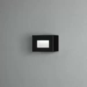 Konstsmide Chieri Outdoor Effect Square Wall Light 4W Hight Power LED Black, IP54