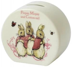 Beatrix Potter Flopsy Mopsy Cotton Tail Money Bank.