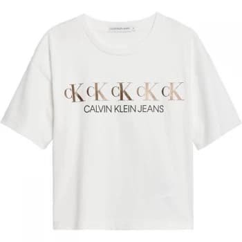 Calvin Klein Repeat Foil T Shirt - White YAF