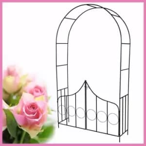Tectake Garden Arch With Gate Green