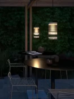 Coupar Outdoor Patio Terrace Garden Pendant Light in Sand (Diam) 13cm