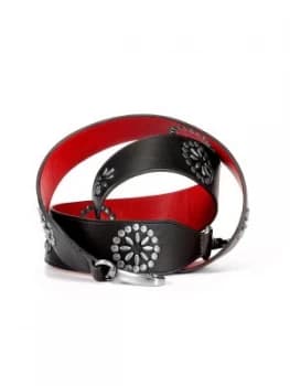 Village England Porlock cross body strap Black Red