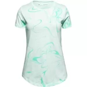 Under Armour Live Liquify Print T Shirt Junior Girls - Blue