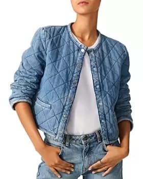 ba & sh Gibus Quilted Denim Jacket