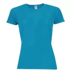 SOLS Womens/Ladies Sporty Short Sleeve T-Shirt (M) (Aqua)