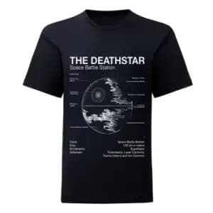 Star Wars Unisex Adult Death Star T-Shirt (L) (Black)