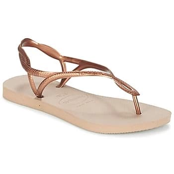 Havaianas LUNA womens Flip flops / Sandals (Shoes) in Gold