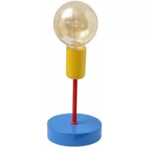 Helam Tube Table Lamp Blue, Red, Yellow 12cm