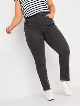 Yours Washed Black Low Rise Jeggings, Black, Size 22-24, Women