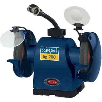Scheppach - BG200 550W 200mm Bench Grinder inc. Worklamp 230 V
