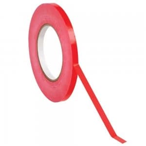 Value PVC Bag Neck Tape 9mm x 66m Red PK6