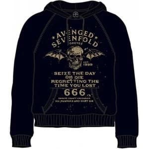Avenged Sevenfold Seize the Day Mens Medium Hooded Top - Black