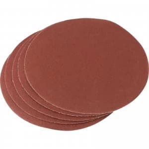 Draper 200mm Diameter Aluminium Oxide Sanding Discs 200mm 100g Pack of 5