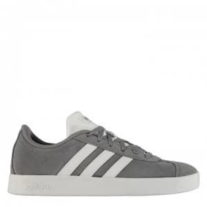 adidas VL Court Suede Junior Trainers - Grey/White