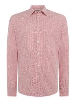 Mens Michael Kors Mini geo print slim fit shirt Red