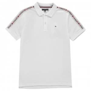 Tommy Hilfiger Junior Boys Tape Polo Shirt - Bright White