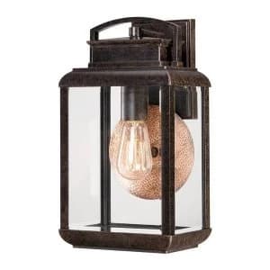 1 Light Outdoor Medium Wall Lantern Light Imperial Bronze IP44, E27