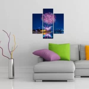 3MDF-072 Multicolor Decorative MDF Painting (3 Pieces)