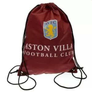 Aston Villa FC Colour React Drawstring Bag (One Size) (Claret Red/White/Blue)
