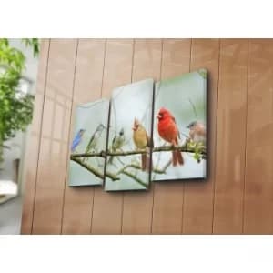 3KBPAT-29 Multicolor Decorative Canvas Painting (3 Pieces)