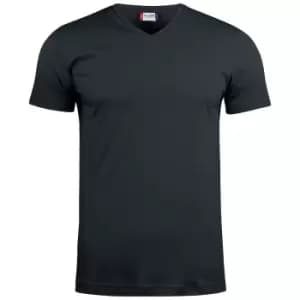 Clique Unisex Adult Basic Knitted V Neck T-Shirt (M) (Black)