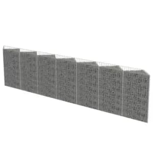 Vidaxl Gabion Wall Galvanised Steel 450X30X100 cm