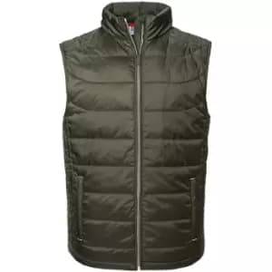 Russell Mens Nano Padded Bodywarmer (L) (Dark Olive)