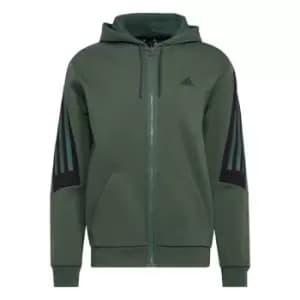 adidas Future Icons 3-Stripes Full-Zip Hoodie Mens - Green