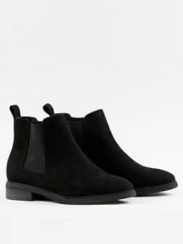 Evans Extra Wide Fit Chelsea Boots - Black, Size 4, Women