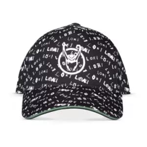 Marvel Loki Logo All-over Print Adjustable Cap, Black/Green...