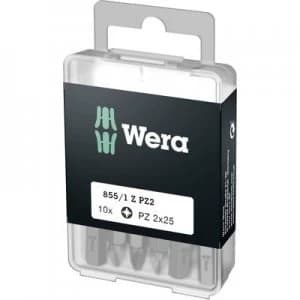 Wera 855/1 Z DIY SiS Philips bit PZ 2 Tool steel hardened D 6.3 10 pcs