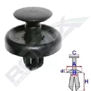 ROMIX Clip, trim-/protection strip B25837 TOYOTA,LEXUS,AVENSIS Kombi (T25),COROLLA Verso (ZER_, ZZE12_, R1_)