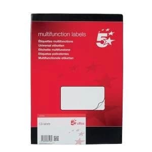 Office CD Labels Inkjet and Laser Printable 2 per Sheet 117mm Diameter