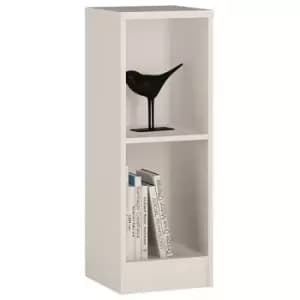 4 You Low Narrow Bookcase In Pearl White