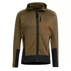 adidas Terrex Tech Flooce Hooded Hiking Fleece Jacket Men - Green