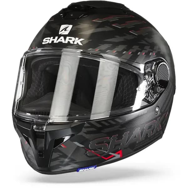 Shark Spartan GT Bcl. Micr. E-Brake Mat Mat Black Red Anthracite KRA Full Face Helmet XL