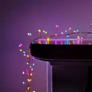 Samuel Alexander - 800 LED 5.5m Premier Christmas Indoor Outdoor Multifunction Wire Cluster Lights with Timer in Rainbow
