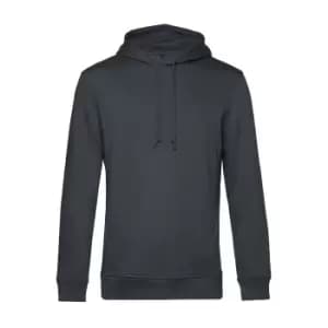 B&C Mens Organic Hooded Sweater (2XL) (Asphalt)