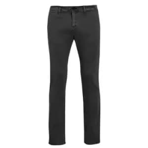 SOLS Mens Jules Chino Trousers (28L) (Charcoal)