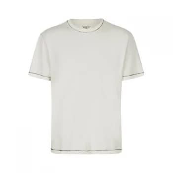AllSaints Beamer Short Sleeve Crew - CLOUDY WHITE