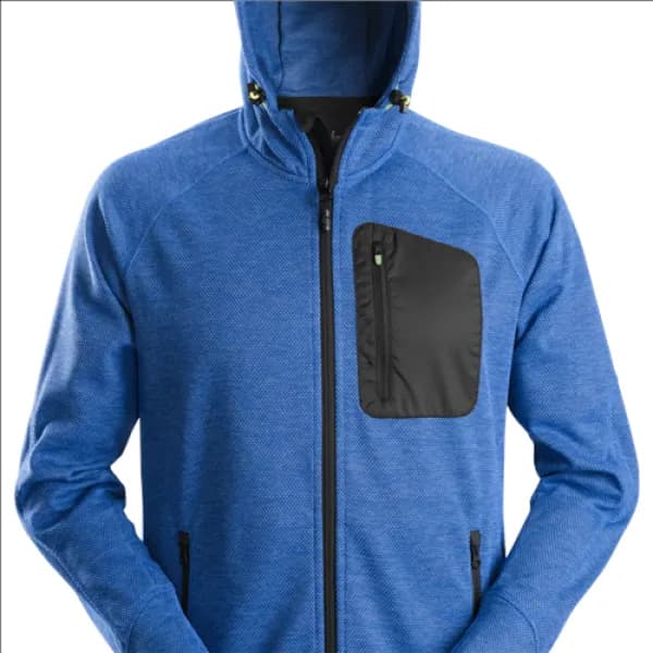 Snickers FlexiWork Fleece Hoodie - True Blue/Black - L