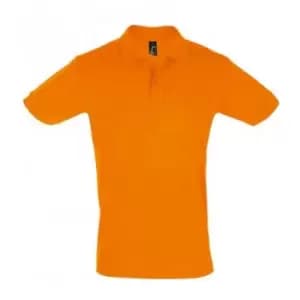 SOLS Mens Perfect Pique Short Sleeve Polo Shirt (L) (Orange)