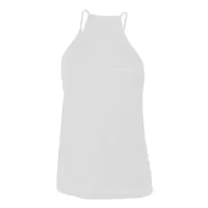 Bella + Canvas Womens/Ladies Flowy High Neck Sleeveless Tank Top (L) (White)