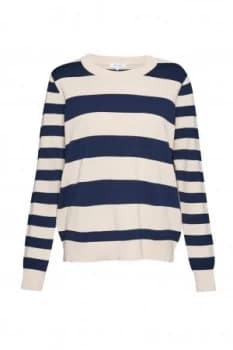 Great Plains Ronnie Knit Stripe Jumper Blue