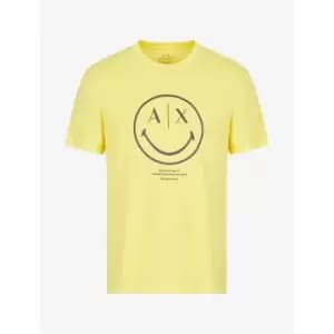 Armani Exchange Smiley T-Shirt Mens - Yellow
