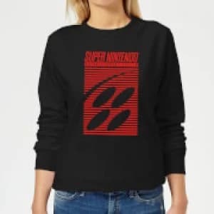 Nintendo Retro Logo Womens Sweatshirt - Black