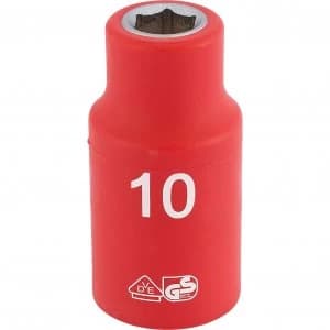 Draper 1/2" Drive VDE Fully Insulated Hexagon Socket Metric 1/2" 10mm