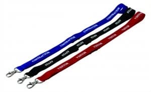 Durable Red Textile Visitor Badge Necklace 20mm Pack of 10 999107995